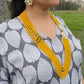 Long Kundan Necklace Set - Double Stars