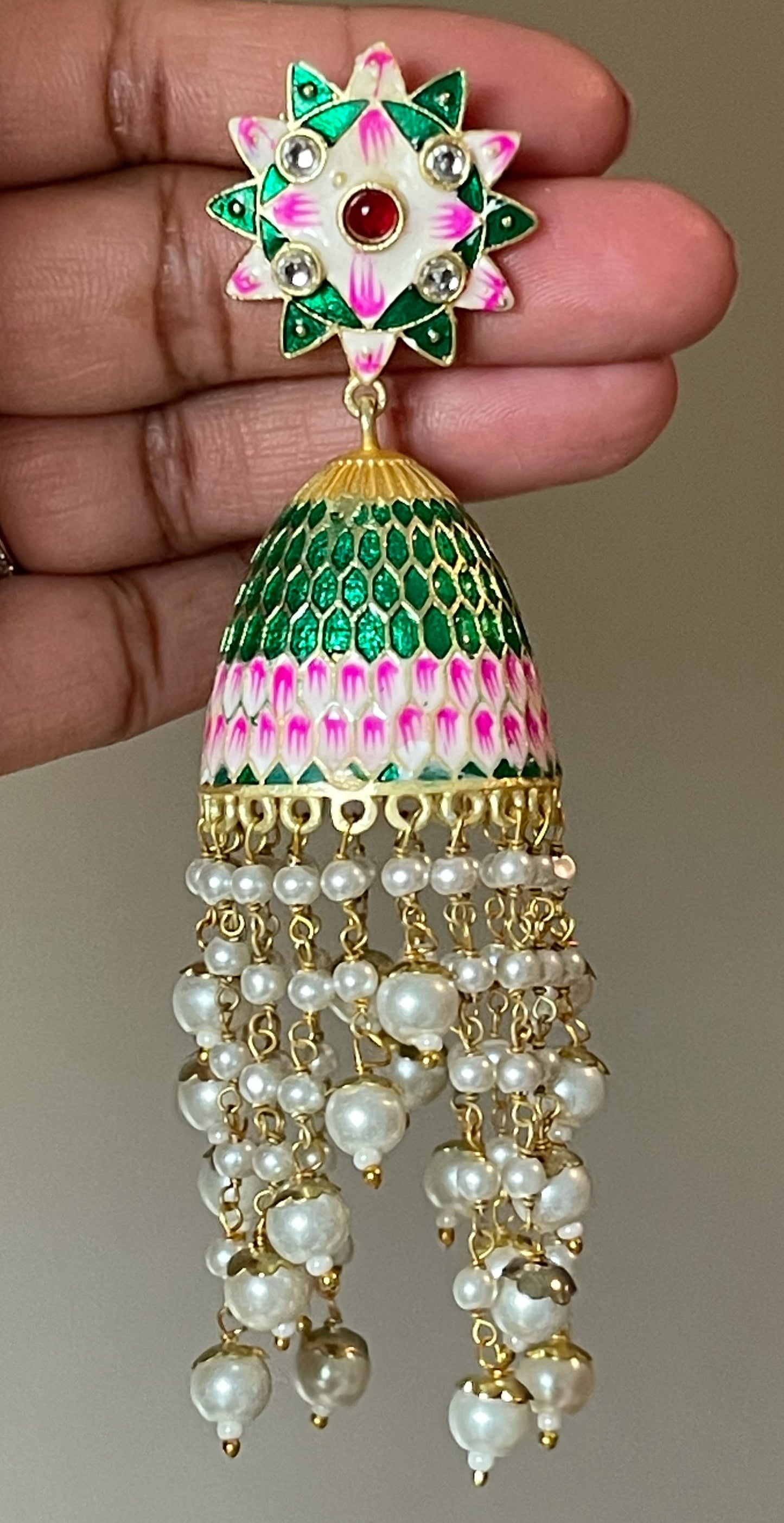 Handcrafted Meenakari Earrings