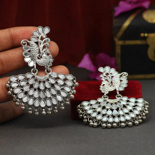 Mirror Peacock Earrings