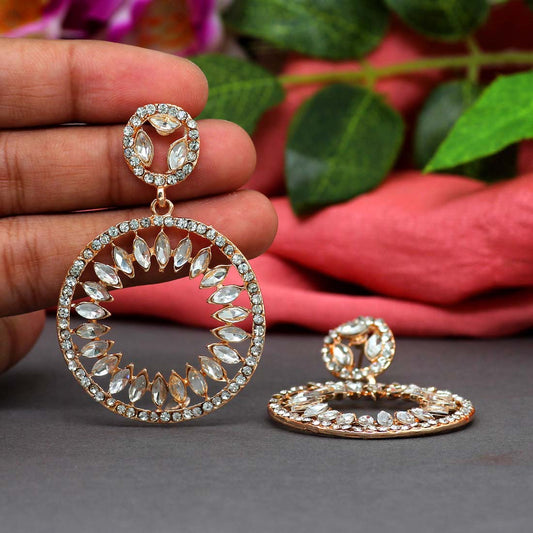 Rose Gold Crystal Earrings