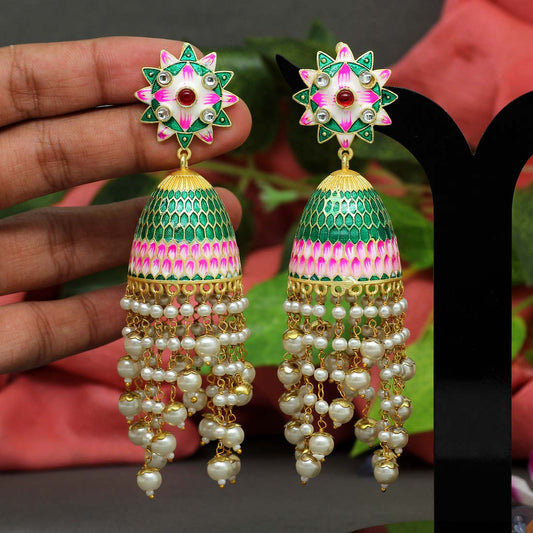 Handcrafted Meenakari Earrings