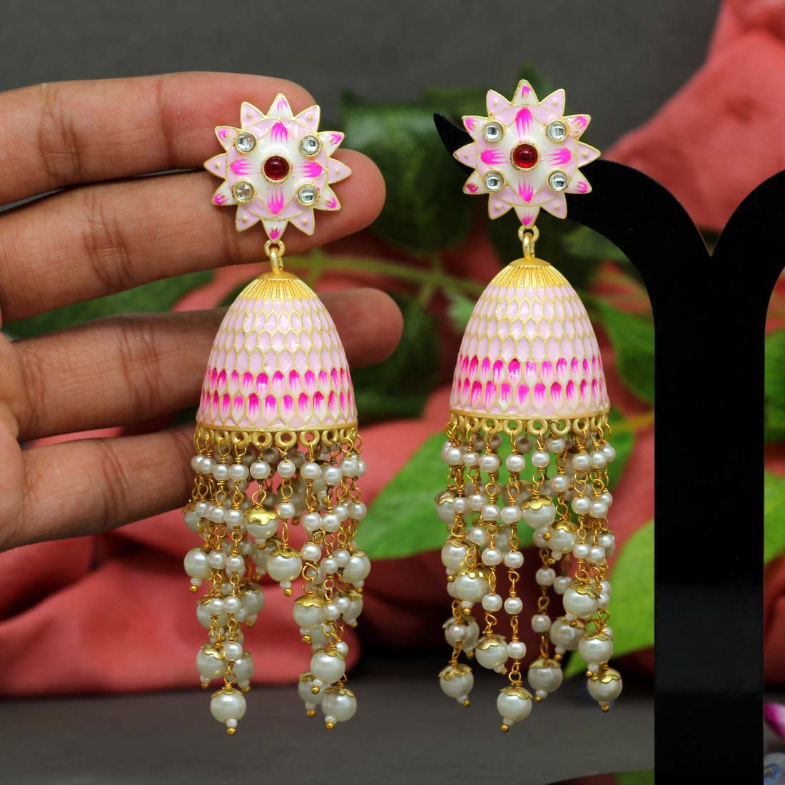 Handcrafted Meenakari Earrings